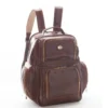 Mochila Comfort en piel toscana curtida al vegetal, con tirantes regulables y doble compartimento
