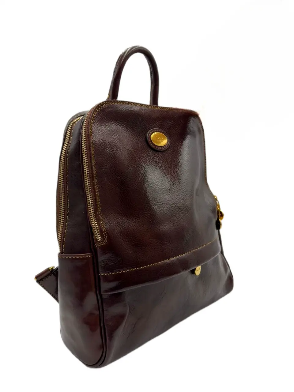 Lederrucksack Bugatti Grande aus toskanischem Leder mit verstellbaren Trägern und Reißverschlusstaschen